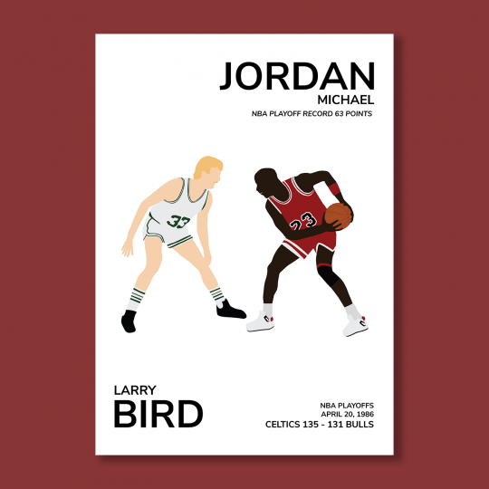 Affiche Bird vs Jordan