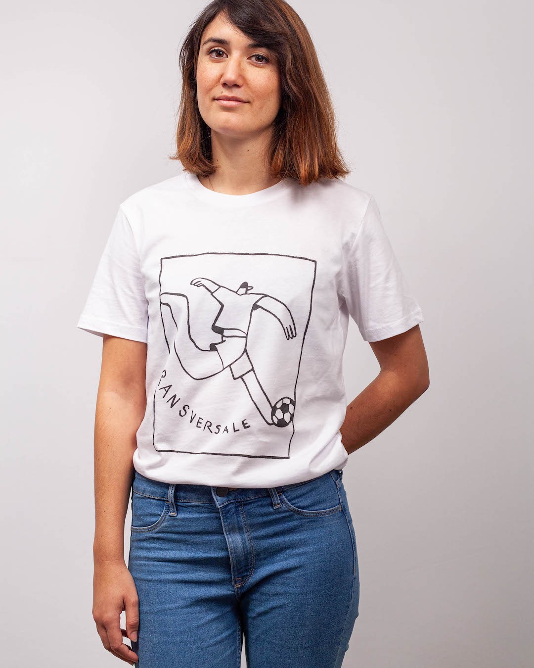 T-shirt Transversale by Pauline - Noir