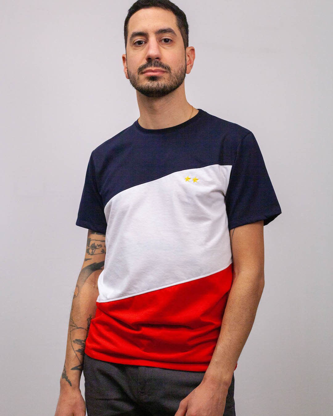 T-shirt Foot Tricolore