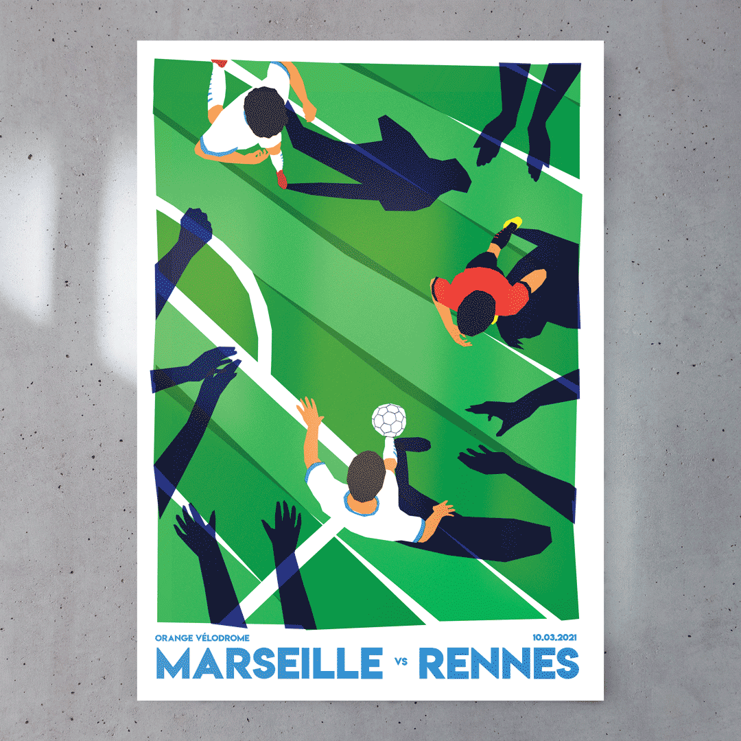 Affiche Match Foot OM / Stade Rennais