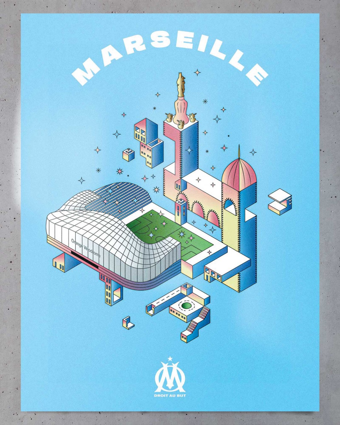 Affiche officielle OM - Marseille 3D