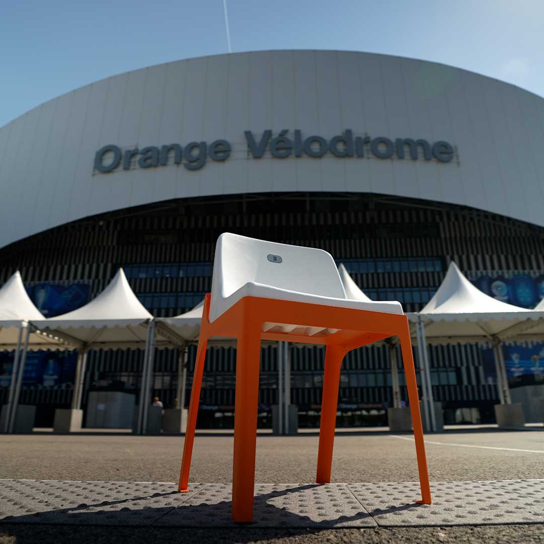 Siège collector Orange Vélodrome